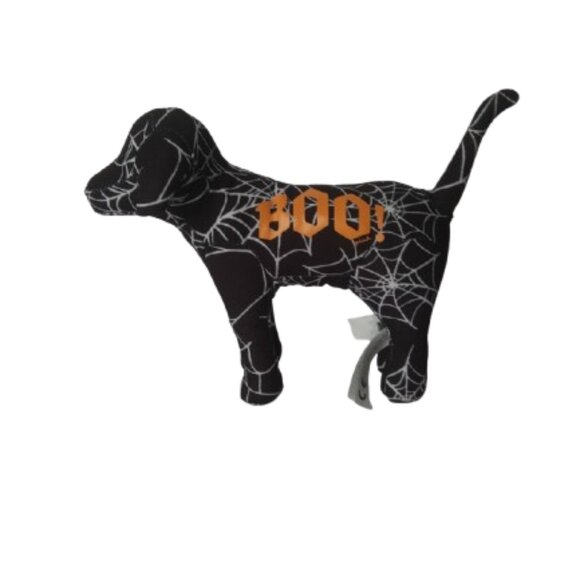 Victoria's Secret PINK Dog Halloween Spider Web  Boo! Dog Black White BOO - Picture 2 of 16